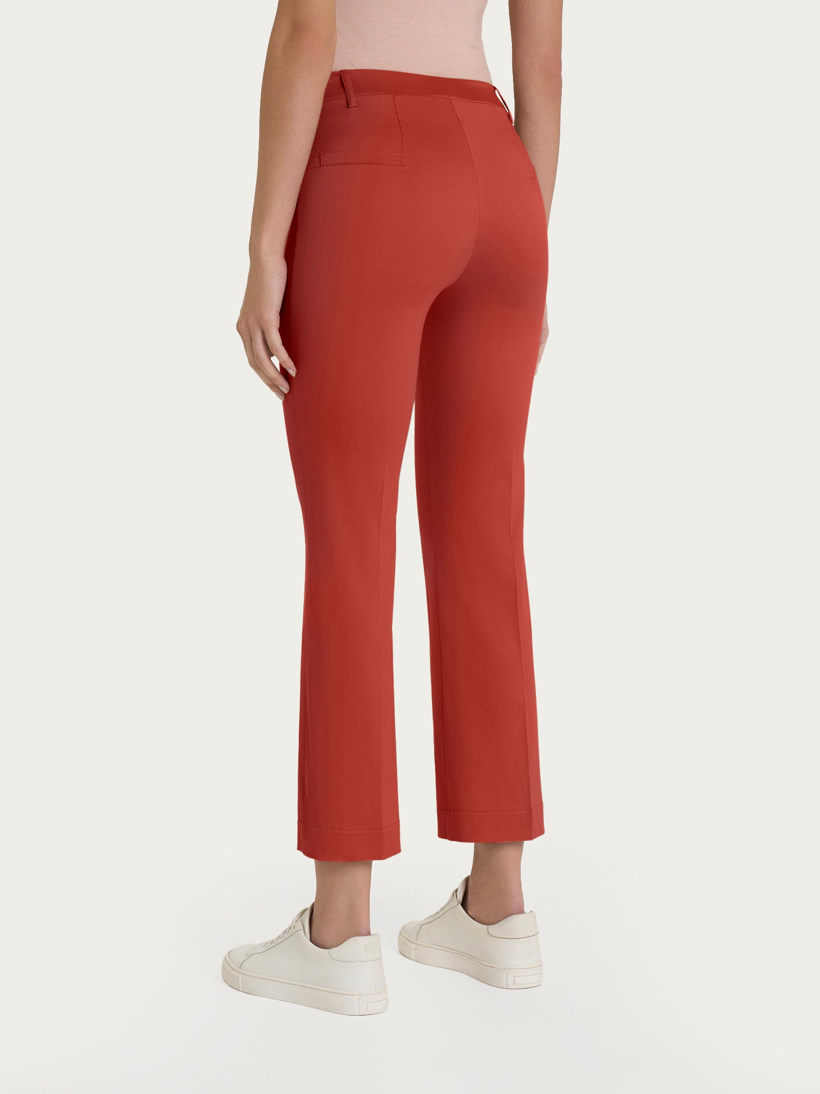 Pantalone flare alla caviglia in Satin Power Rossi Donna - Ragno