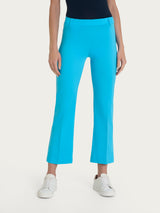 Pantalone flare alla caviglia in Satin Power Azzurri Donna - Ragno