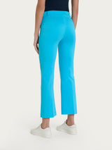 Pantalone flare alla caviglia in Satin Power Azzurri Donna - Ragno