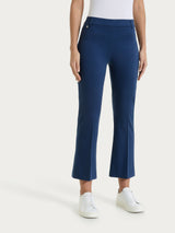 Pantalone flare alla caviglia in Satin Power Blu Donna - Ragno