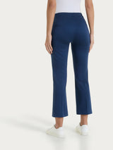 Pantalone flare alla caviglia in Satin Power Blu Donna - Ragno