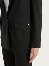 Blazer monopetto in Compact Light Neri Donna - Ragno
