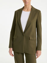 Blazer monopetto in Compact Light Verdi Donna - Ragno