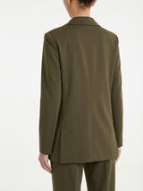 Blazer monopetto in Compact Light Verdi Donna - Ragno