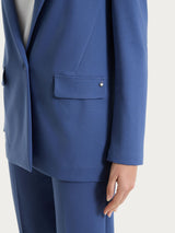 Blazer monopetto in Compact Light Blu Donna - Ragno