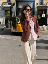 Blazer due bottoni in Compact Light Marroni Donna - Ragno