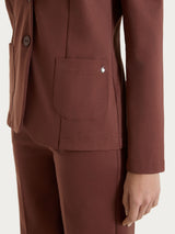 Blazer due bottoni in Compact Light Marroni Donna - Ragno