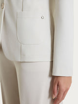 Blazer due bottoni in Compact Light Bianchi Donna - Ragno