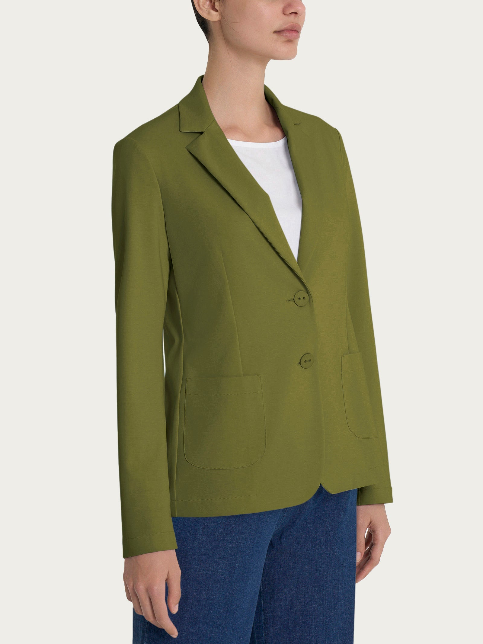 Blazer due bottoni in Compact Light Verdi Donna - Ragno