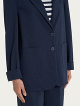 Blazer over destrutturato con doppio bottone in Compact Light Blu Donna - Ragno