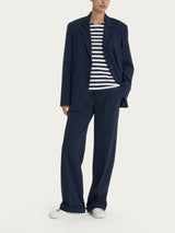 Blazer over destrutturato con doppio bottone in Compact Light Blu Donna - Ragno