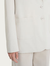 Blazer over destrutturato con doppio bottone in Compact Light Bianchi Donna - Ragno