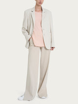 Blazer over destrutturato con doppio bottone in Compact Light Bianchi Donna - Ragno