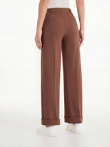 Pantalone ampio con tasche in Compact Light Marroni Donna - Ragno