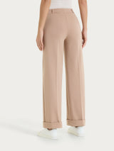 Pantalone ampio con tasche in Compact Light Marroni Donna - Ragno