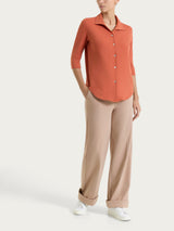 Pantalone ampio con tasche in Compact Light Marroni Donna - Ragno