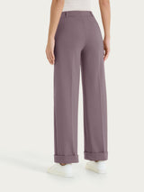 Pantalone ampio con tasche in Compact Light Marroni Donna - Ragno