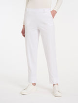 Pantalone a carota con tasche in Compact Light Bianchi Donna - Ragno