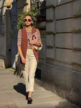 Pantalone a carota con tasche in Compact Light Bianchi Donna - Ragno