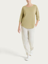 Pantalone a carota con tasche in Compact Light Bianchi Donna - Ragno