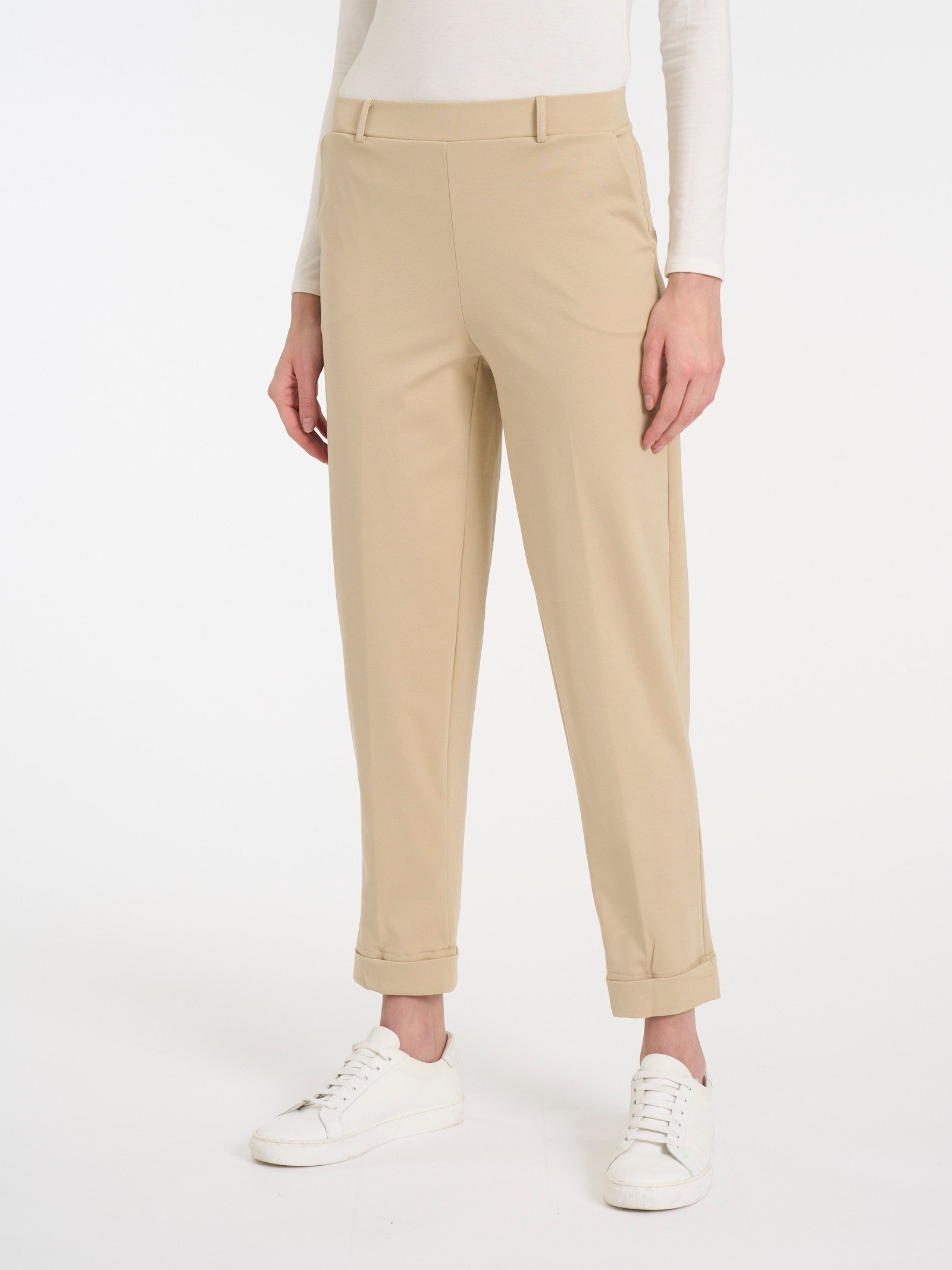 Pantalone a carota con tasche in Compact Light  Marroni Donna - Ragno