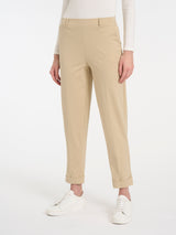 Pantalone a carota con tasche in Compact Light  Marroni Donna - Ragno