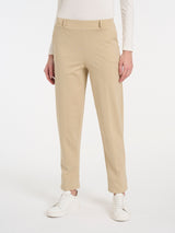 Pantalone a carota con tasche in Compact Light Marroni Donna - Ragno