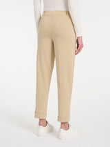 Pantalone a carota con tasche in Compact Light  Marroni Donna - Ragno