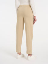 Pantalone a carota con tasche in Compact Light Marroni Donna - Ragno
