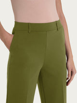 Pantalone a carota con tasche in Compact Light Verdi Donna - Ragno
