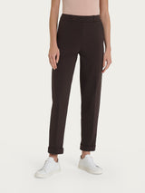 Pantalone a carota con tasche in Compact Light Marroni Donna - Ragno