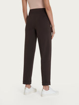 Pantalone a carota con tasche in Compact Light Marroni Donna - Ragno