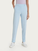 Pantalone a carota con tasche in Compact Light Azzurri Donna - Ragno