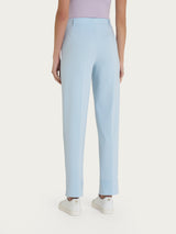 Pantalone a carota con tasche in Compact Light Azzurri Donna - Ragno