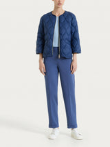 Pantalone a carota con tasche in Compact Light Blu Donna - Ragno