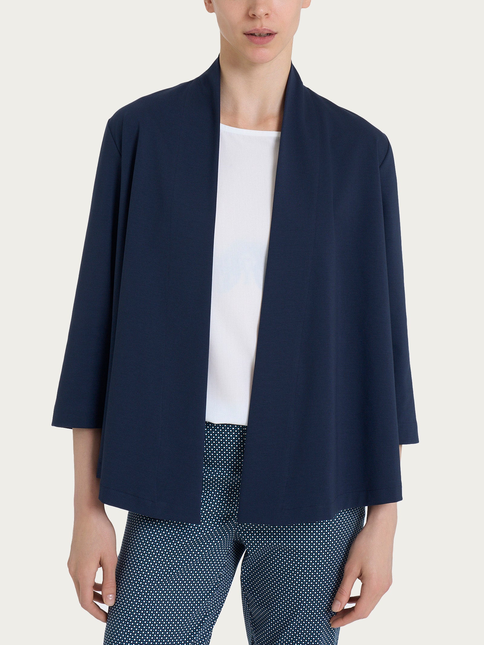 Cardigan aperto in Compact Light Blu Donna - Ragno