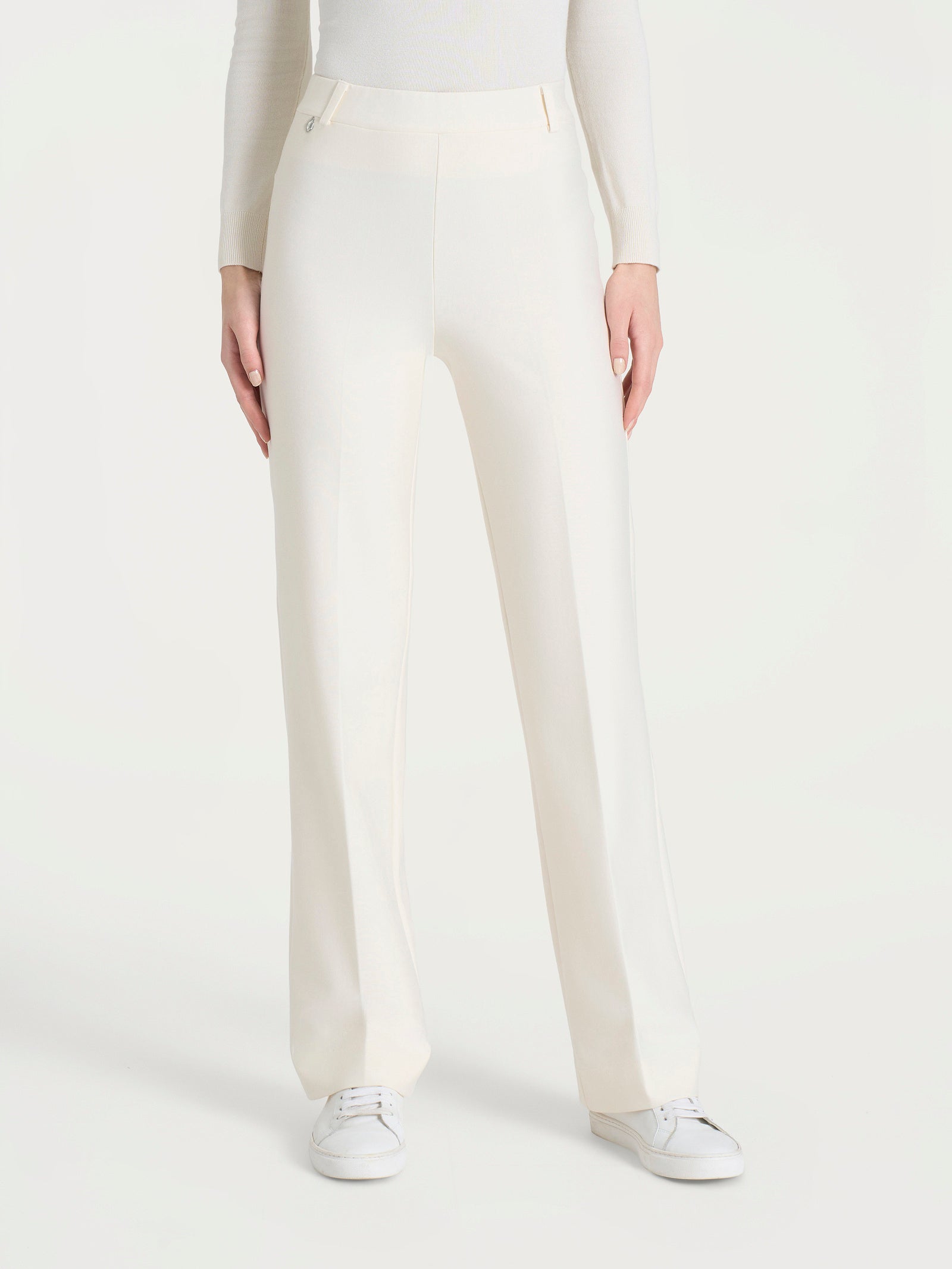 Pantalone ampio in Compact Bianchi Donna - Ragno