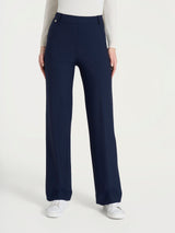 Pantalone ampio in Compact Blu Donna - Ragno