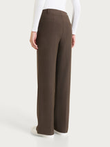 Pantalone ampio in Compact Marroni Donna - Ragno