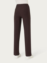 Pantalone ampio in Compact Marroni Donna - Ragno