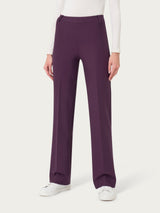 Pantalone ampio in Compact Viola Donna - Ragno