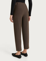 Pantalone a carota in Compact Marroni Donna - Ragno