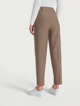 Pantalone a carota in Compact Marroni Donna - Ragno