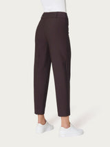 Pantalone a carota in Compact Marroni Donna - Ragno