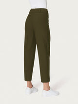 Pantalone a carota in Compact Verdi Donna - Ragno