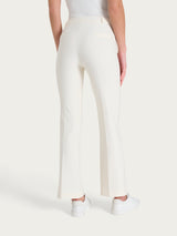 Pantalone flare alla caviglia in Compact Bianchi Donna - Ragno