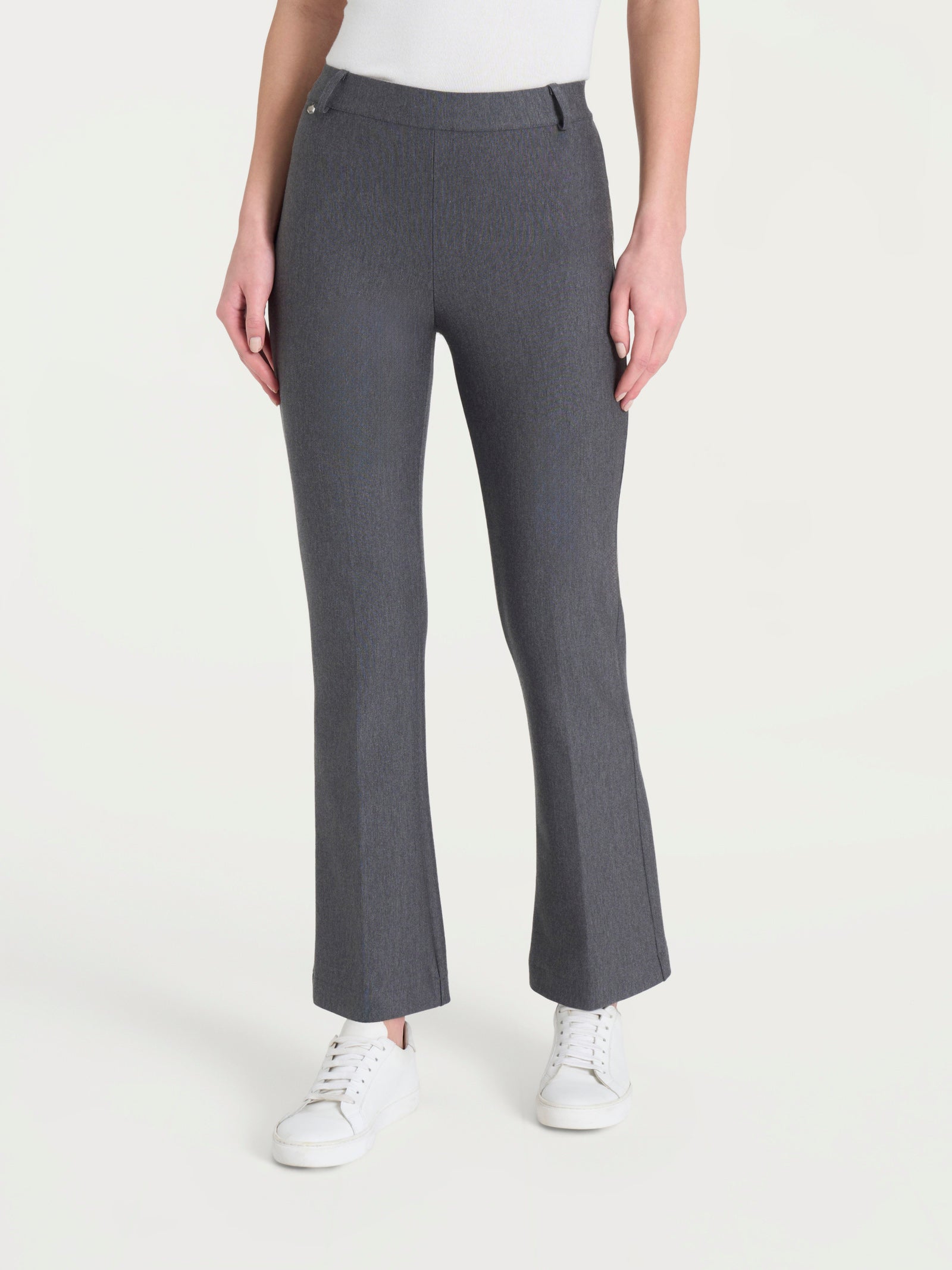 Pantalone flare alla caviglia in Compact Neri Donna - Ragno