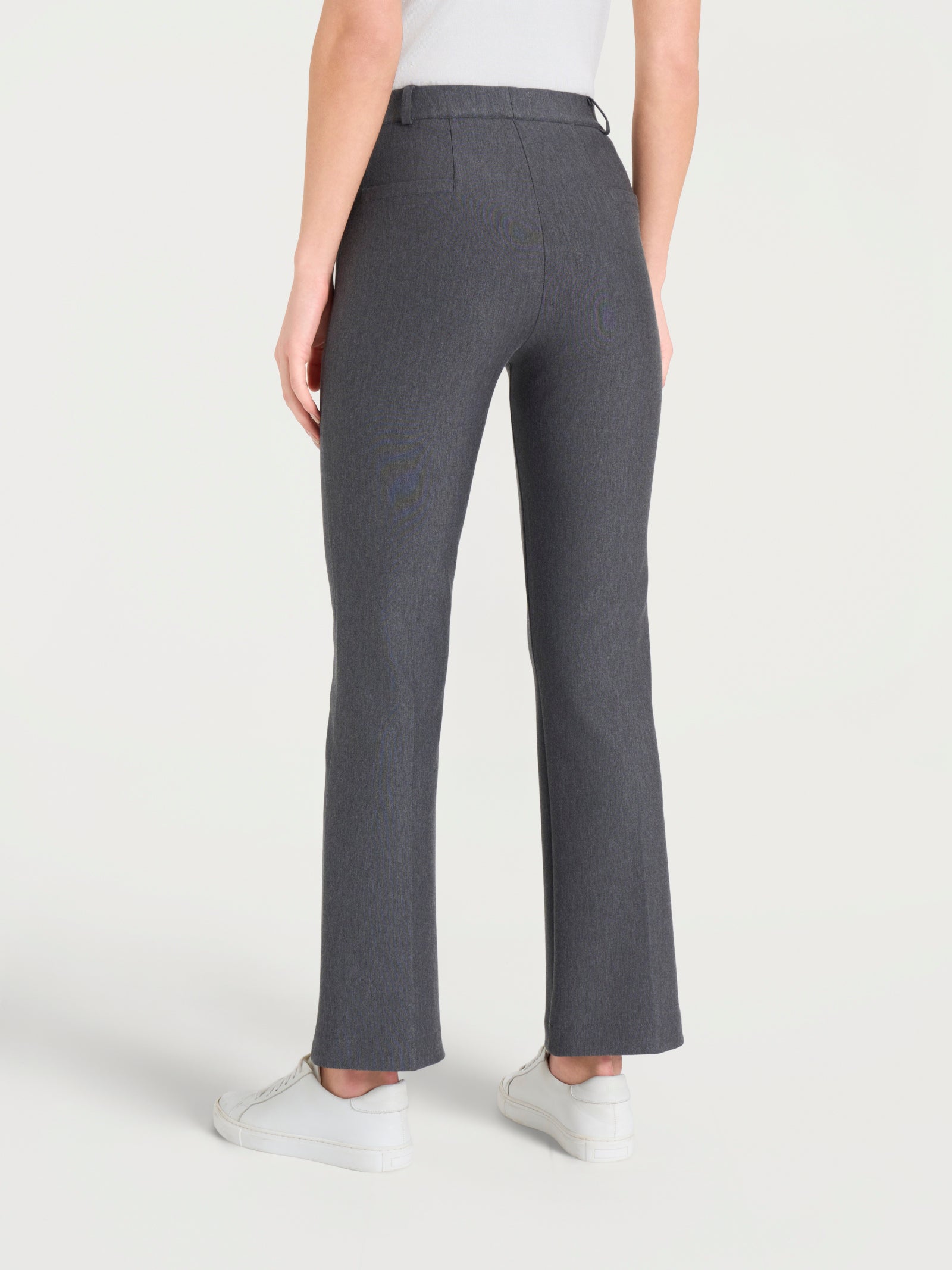 Pantalone flare alla caviglia in Compact Neri Donna - Ragno