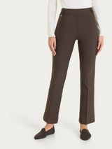 Knöchellange Flare-Hose aus Compact in Braun für Damen – Ragno