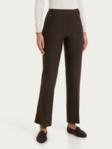 Knöchellange Flare-Hose aus Compact in Braun für Damen – Ragno